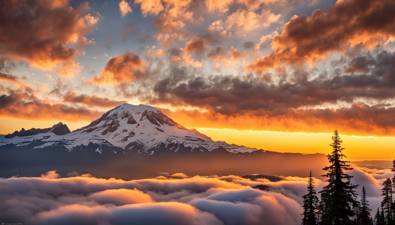 View of Mount Rainier from Everett/North Seattle? You can see the thumb that sticks-up on the North Side