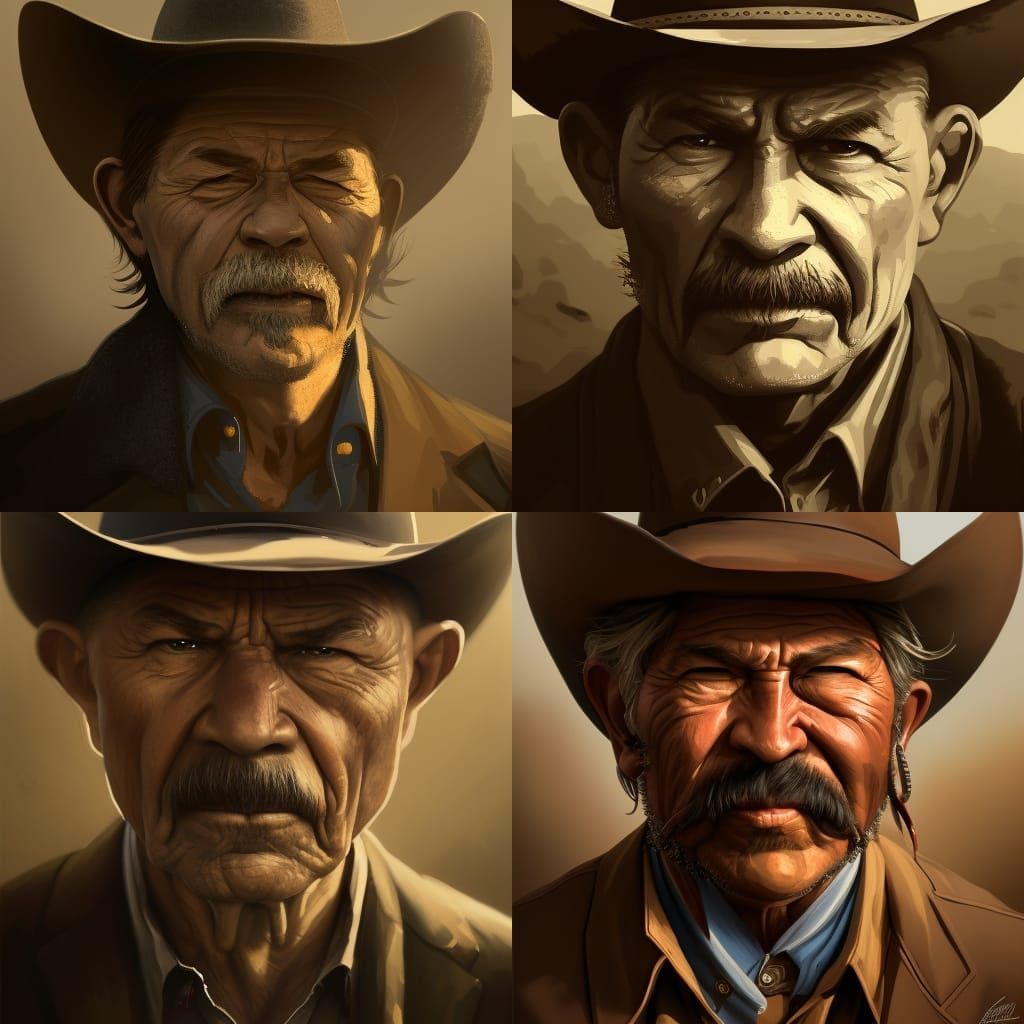 Charles Bronson cowboy portrait