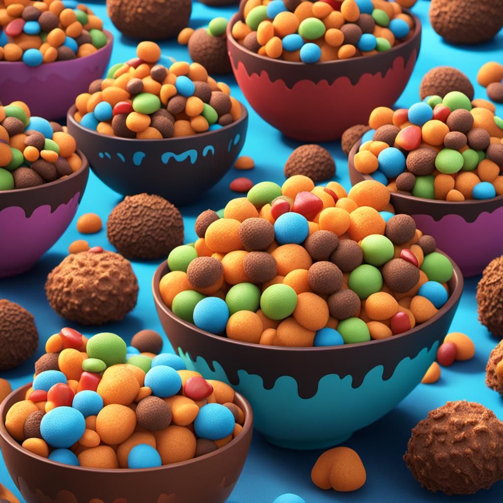 Detailed Matte Painting of Coco Puffs Cereal