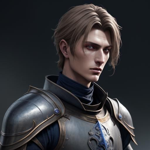 Young Knight in Detailed Matte Painting