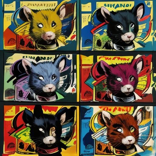 Super Rat Reduces Food Prices: Pop Art Superhero