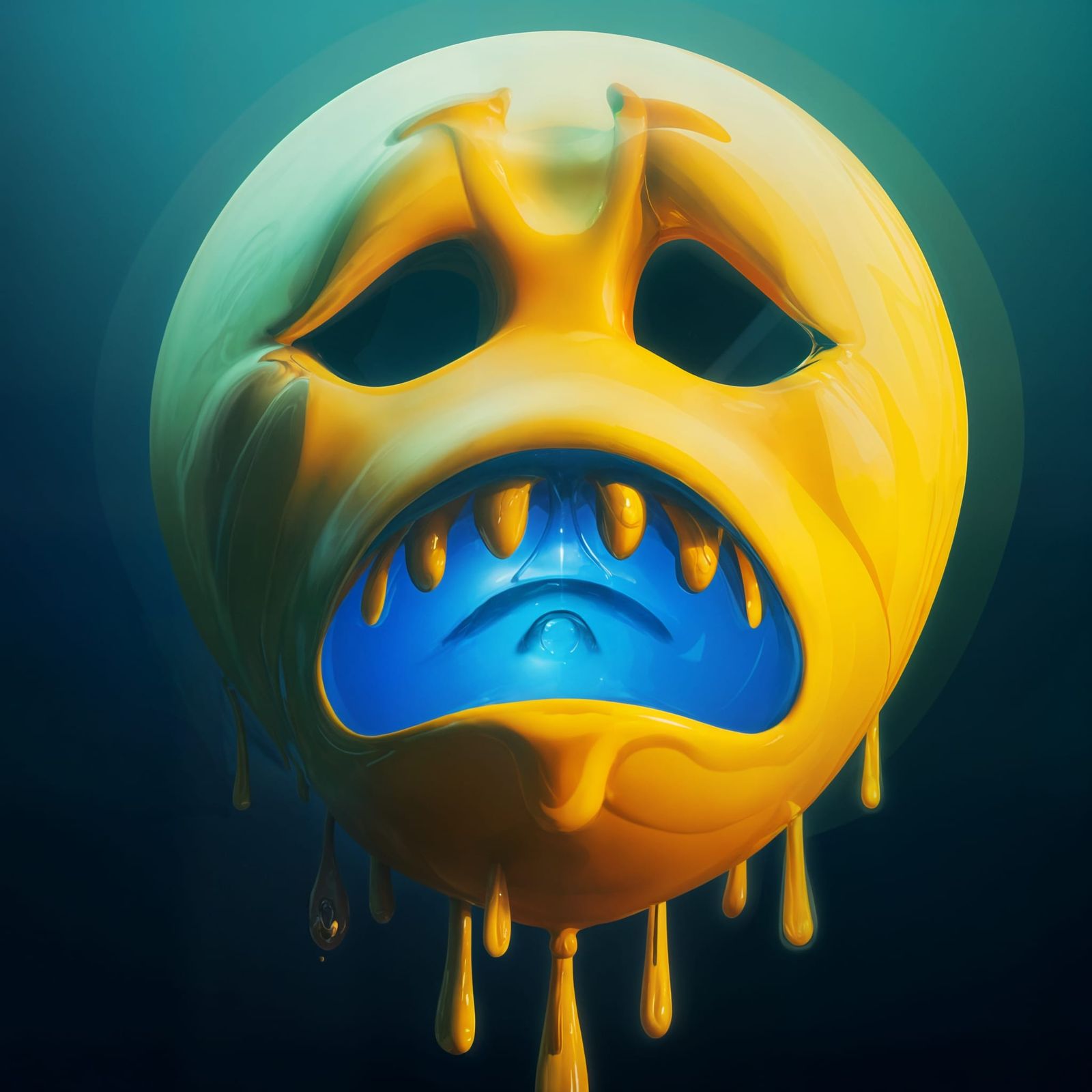 Melting yellow balloon