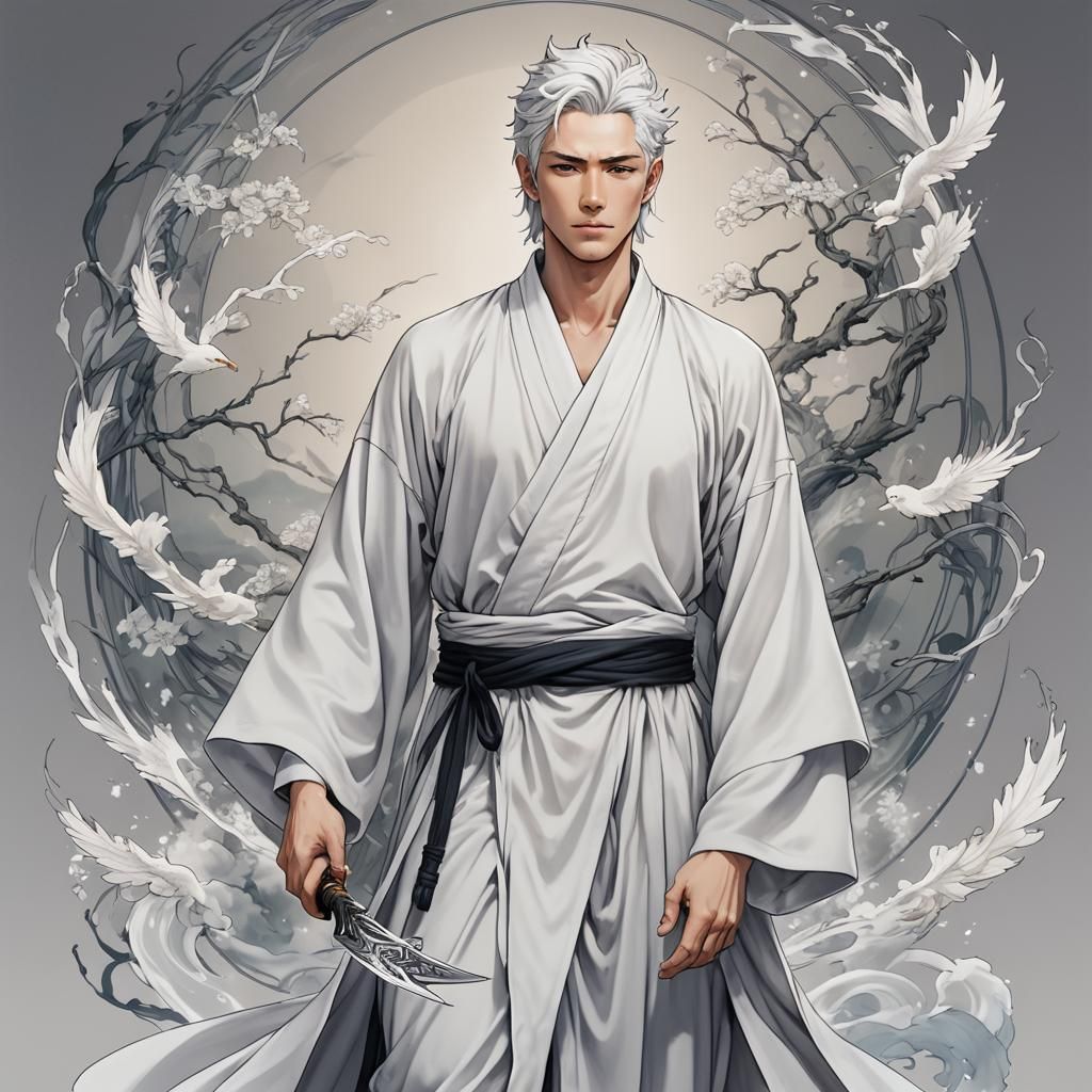 a full-body tattoo of Arie Hon realistic