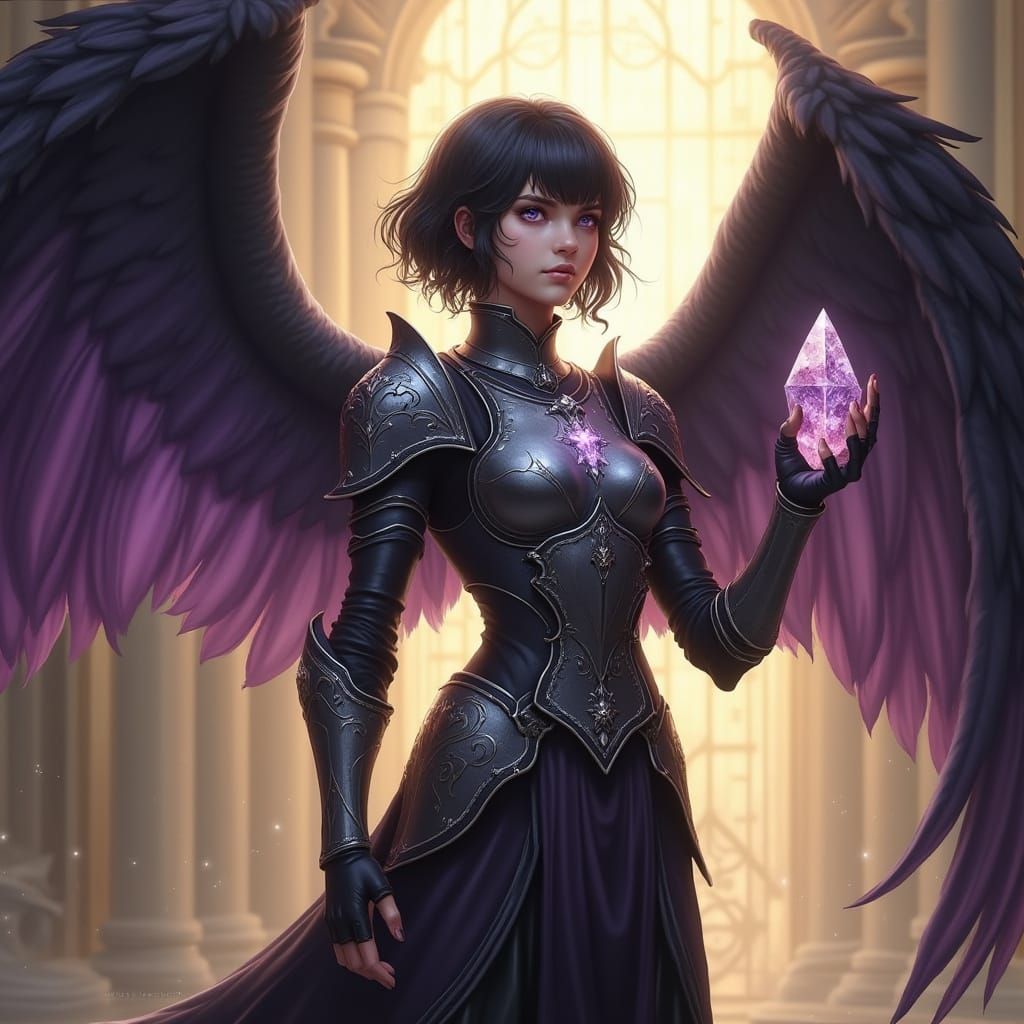 Serene Aasimar Cleric Spreads Wings of Hope and Renewal
