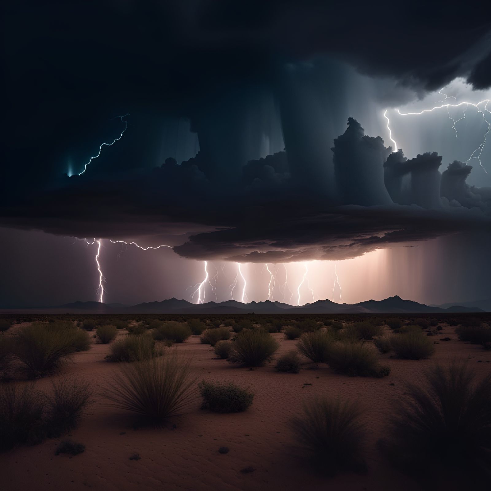 Dramatic Lightning Strike During Arizona Monsoon