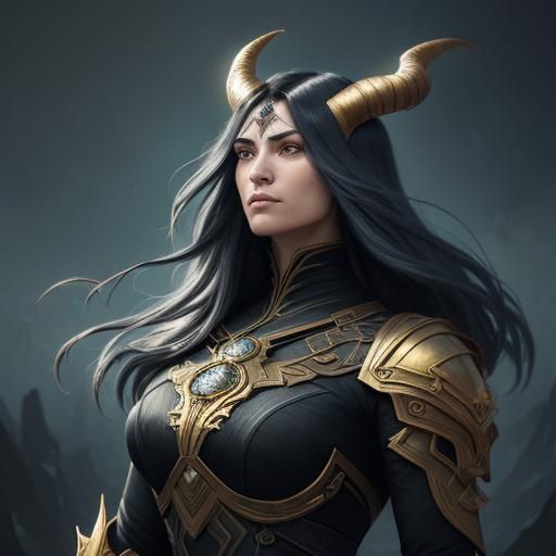 Majestic Nephilim with Golden Light, in Splash Art Style