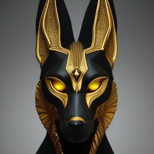 Anubis: Jackal-Headed God of Death in Hyperrealism