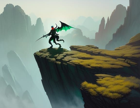 Heroic Comic Book Dragon Battle Scene in Vibrant Colors