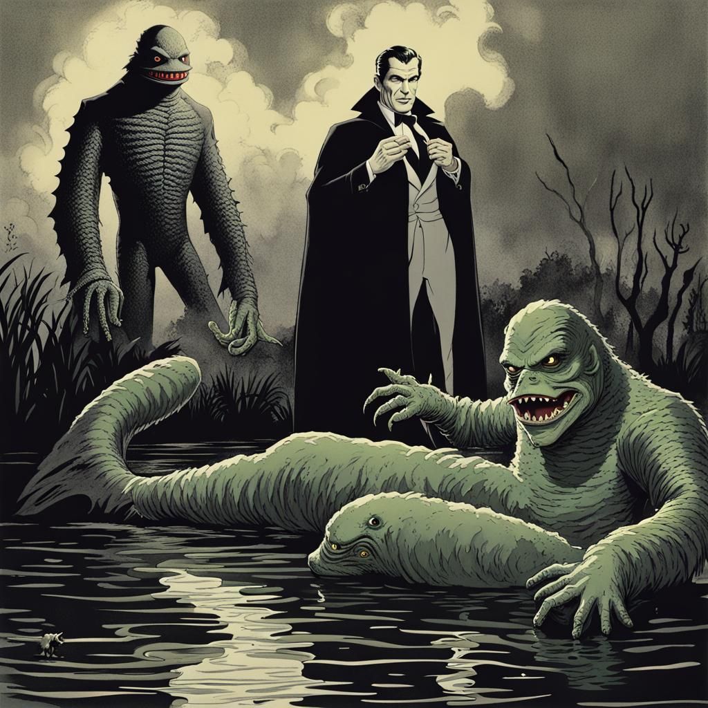 Dracula Meets Creature from the Black Lagoon