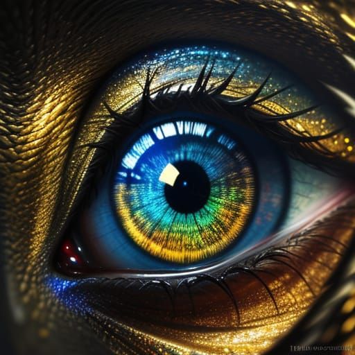 Dramatic Creature Concept Art with Glowing Eyes