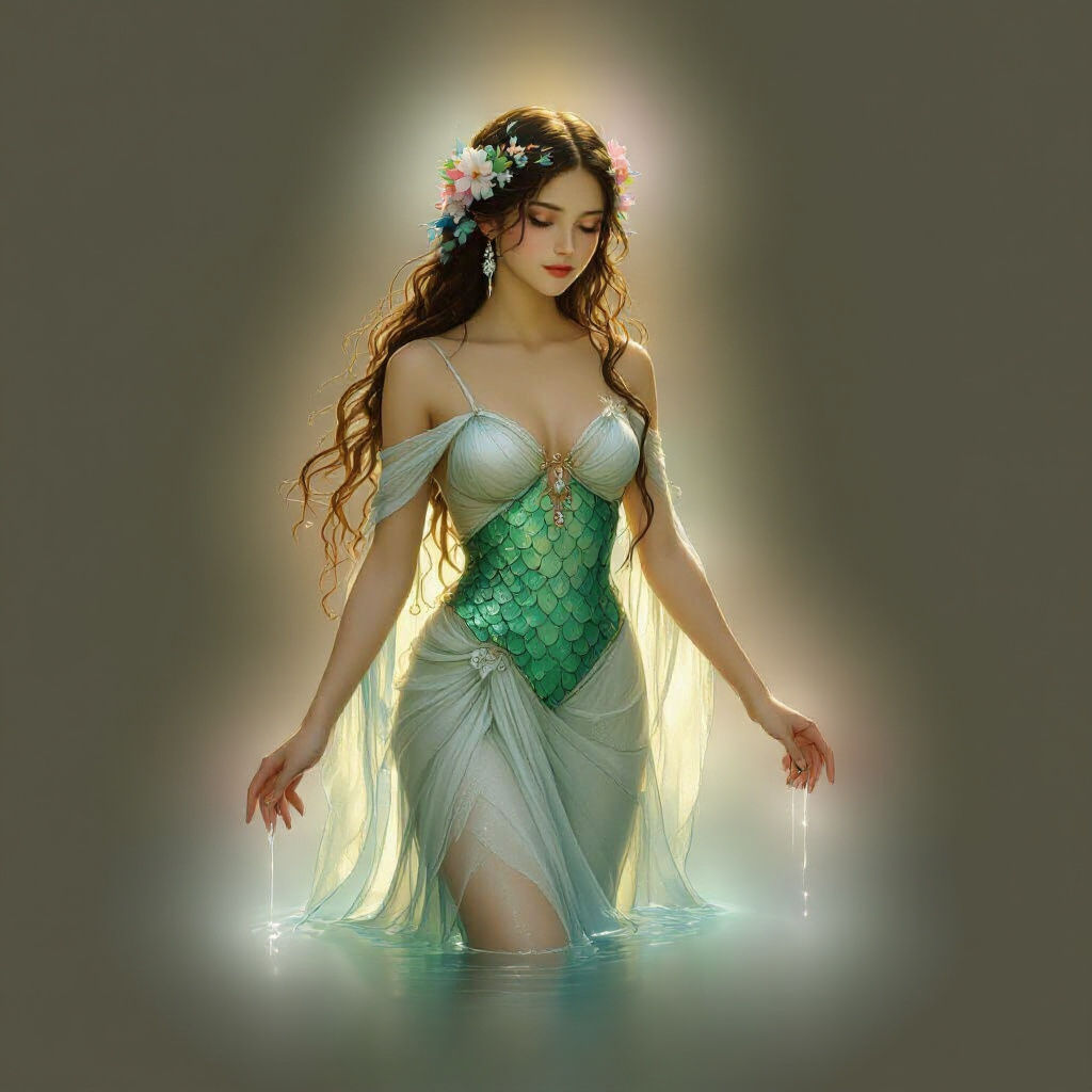 Water Nymph Ascending from Crystalline Spring