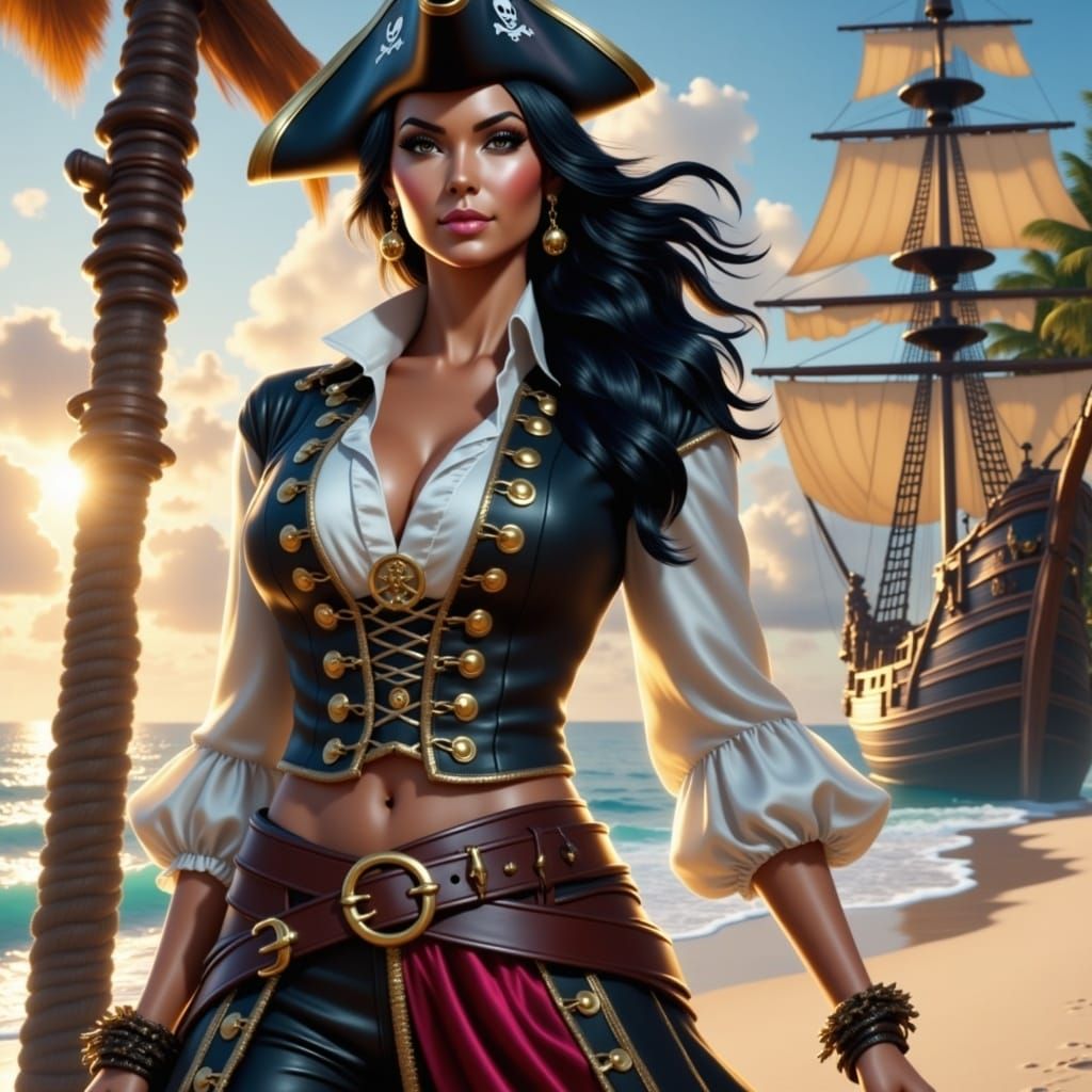 Goddess Pirate Emerges from the Tropical Tides