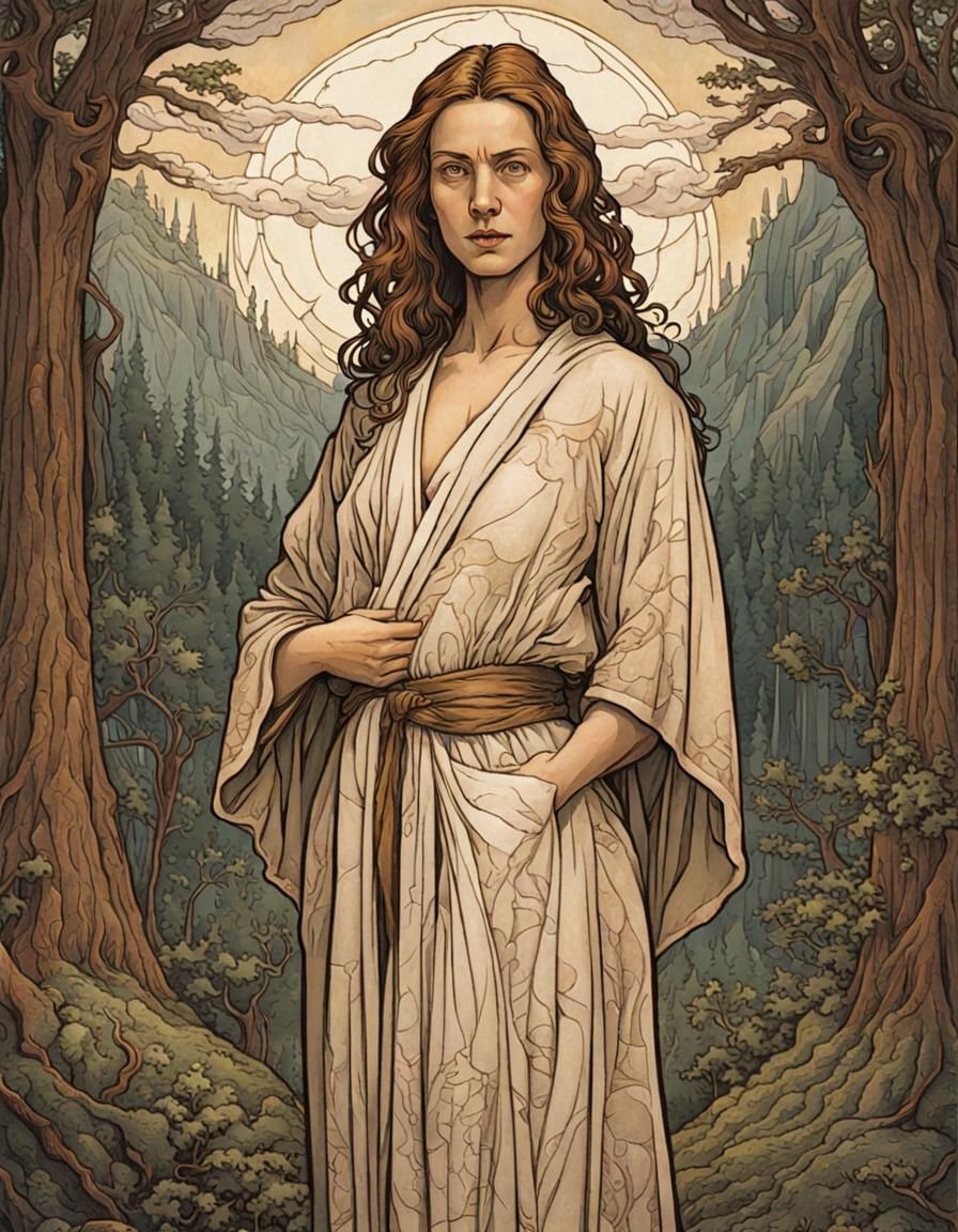 Philosopher Portrait in Unique Artistic Style