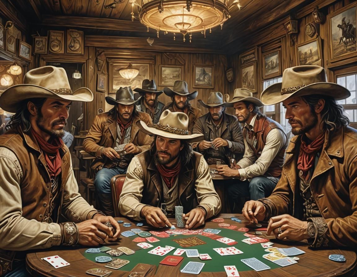 Poker at the saloon