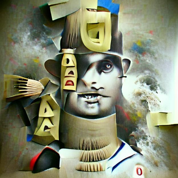 Abstract Dada Inspired AI Artwork