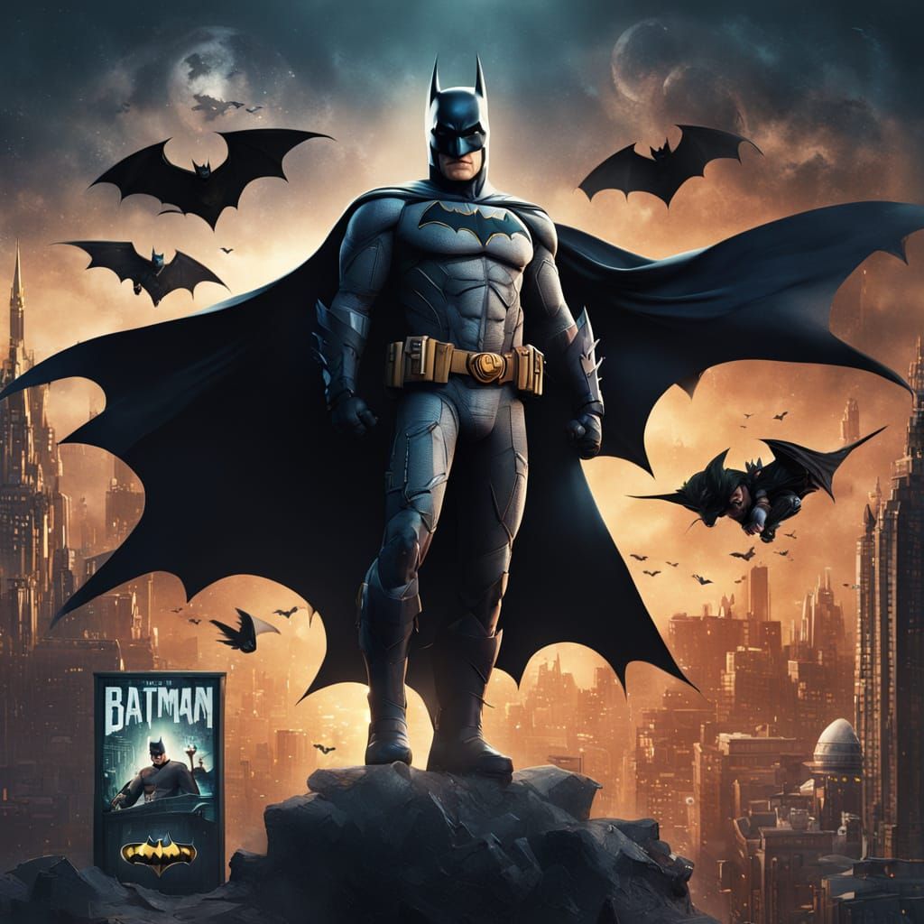 Reimagined Batman & Robin Movie Poster in Fantasy Style