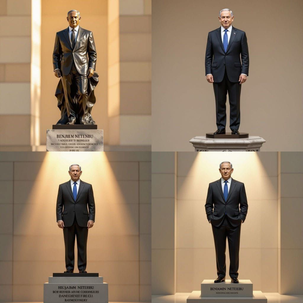 Bronze Statue of Statesman on Pedestal