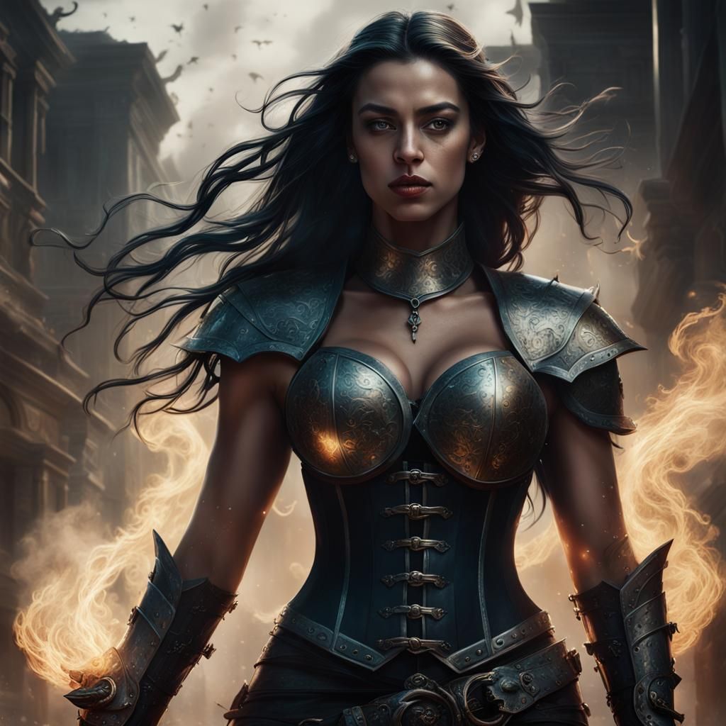 Shadow Goddess Portrait in Detailed Matte Painting