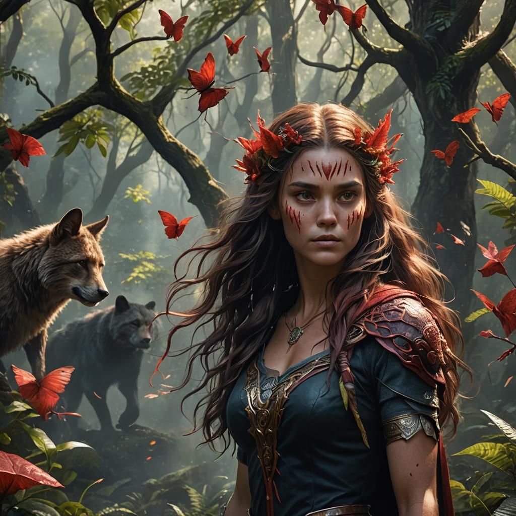 Fairy Protects Fox with Fire Magic