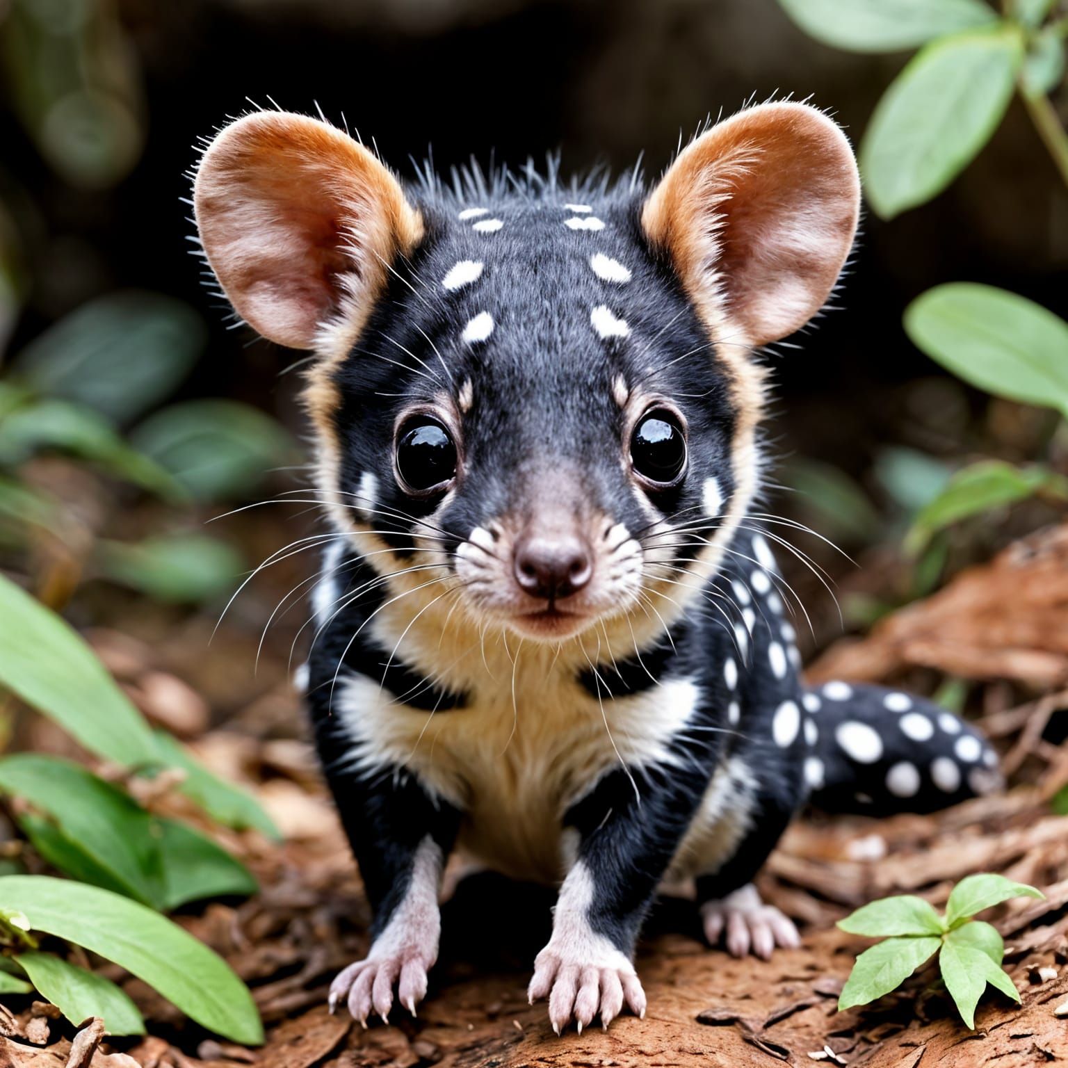 Cute Spotted Furry Baby Quoll
