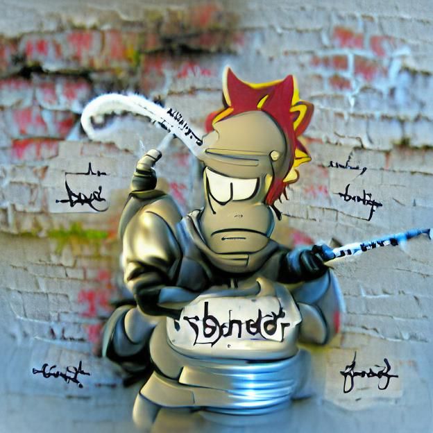 Bender as Banksy Graffiti Art