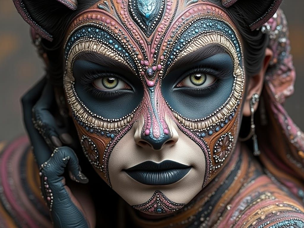 Facekini Mandala Makeup with Exorcism Effect