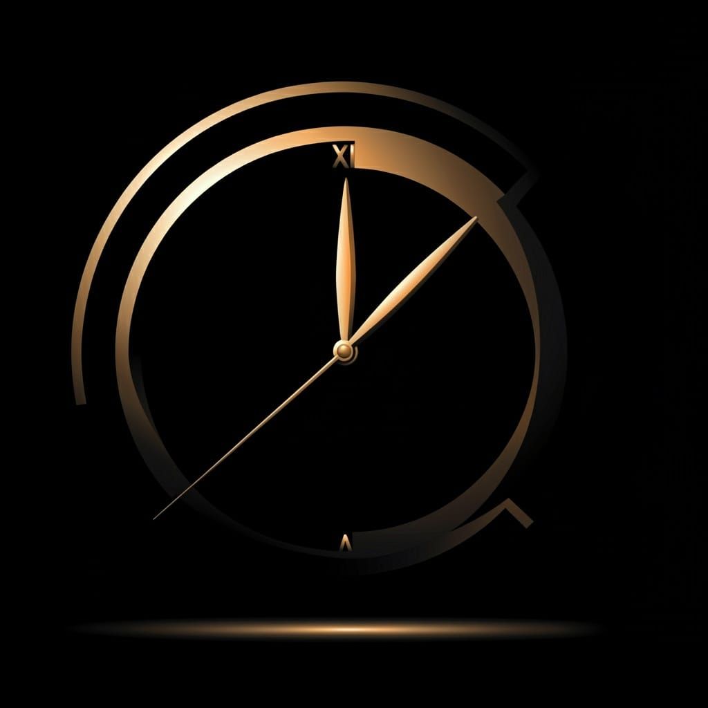 Minimalist Circular Symbol Inspired by Latin Time