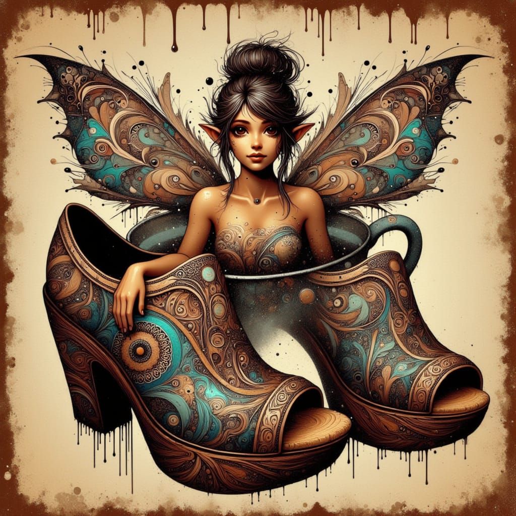 Ethereal Leather Clogs in Bohemian Style