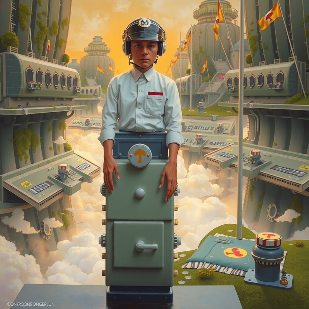 Hyperreal Chewing Gum Bunker with Mushroom Flags