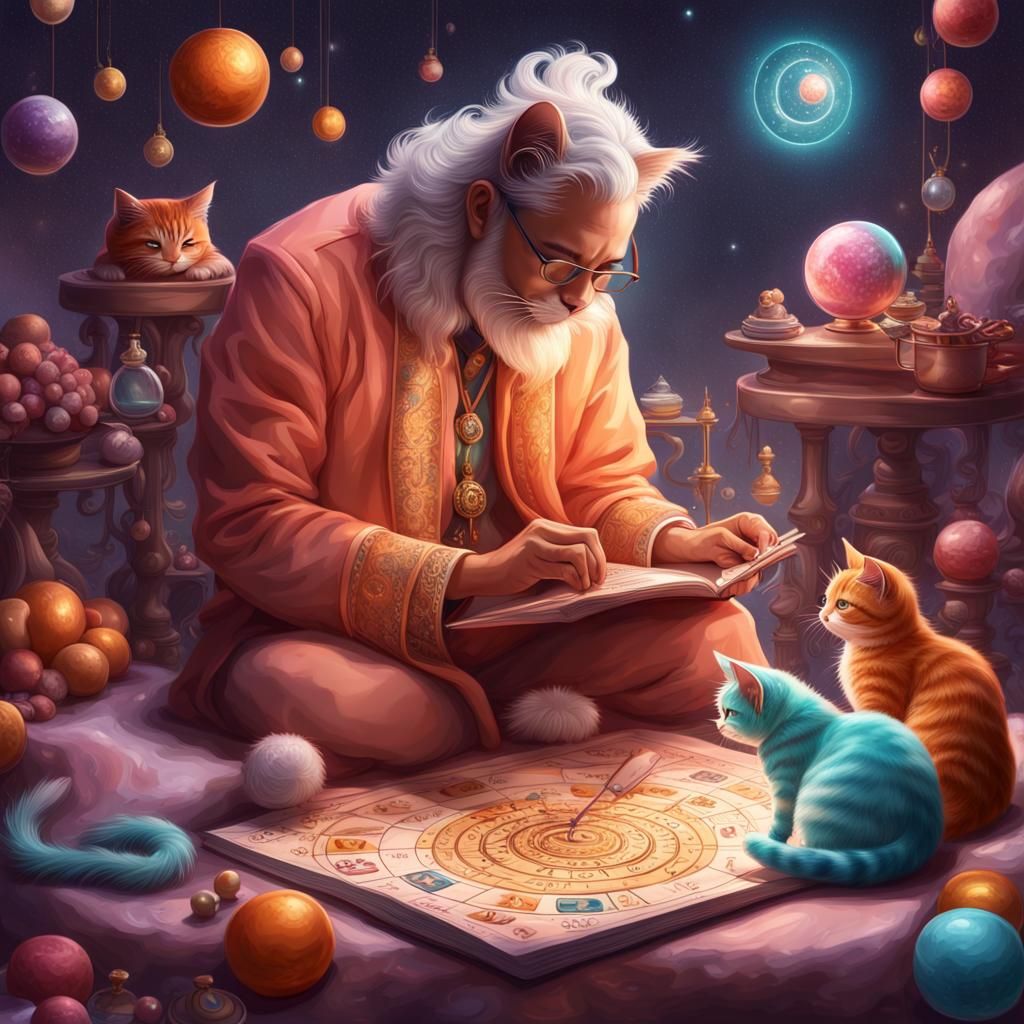 Vedic Astrologer Cat Unraveling the Celestial Threads