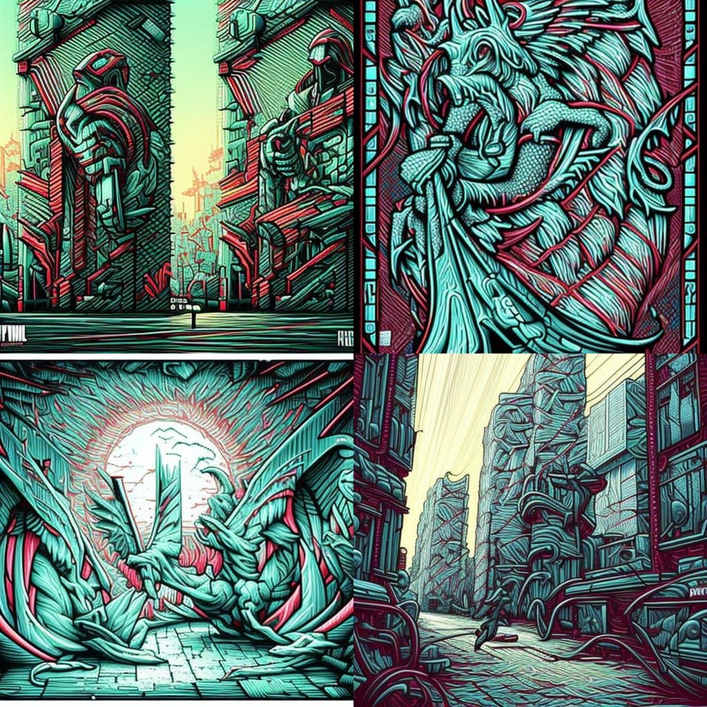 Intricate Illustration of Stylized Figure