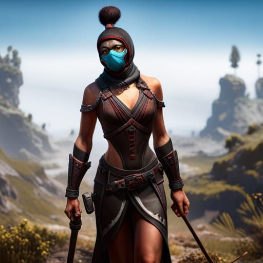 female tribal warrior