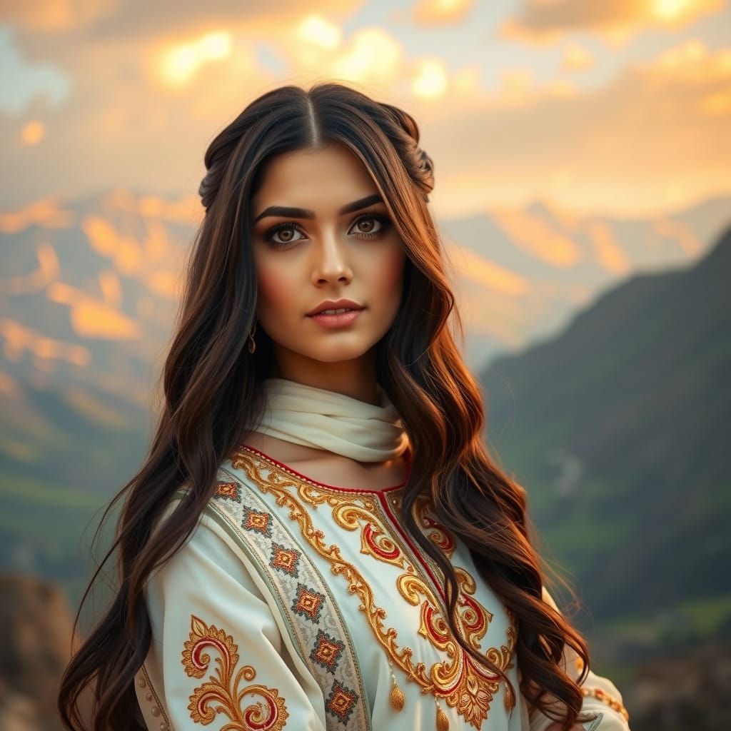 Pakistani Princess in Breathtaking Karakoram Landscape