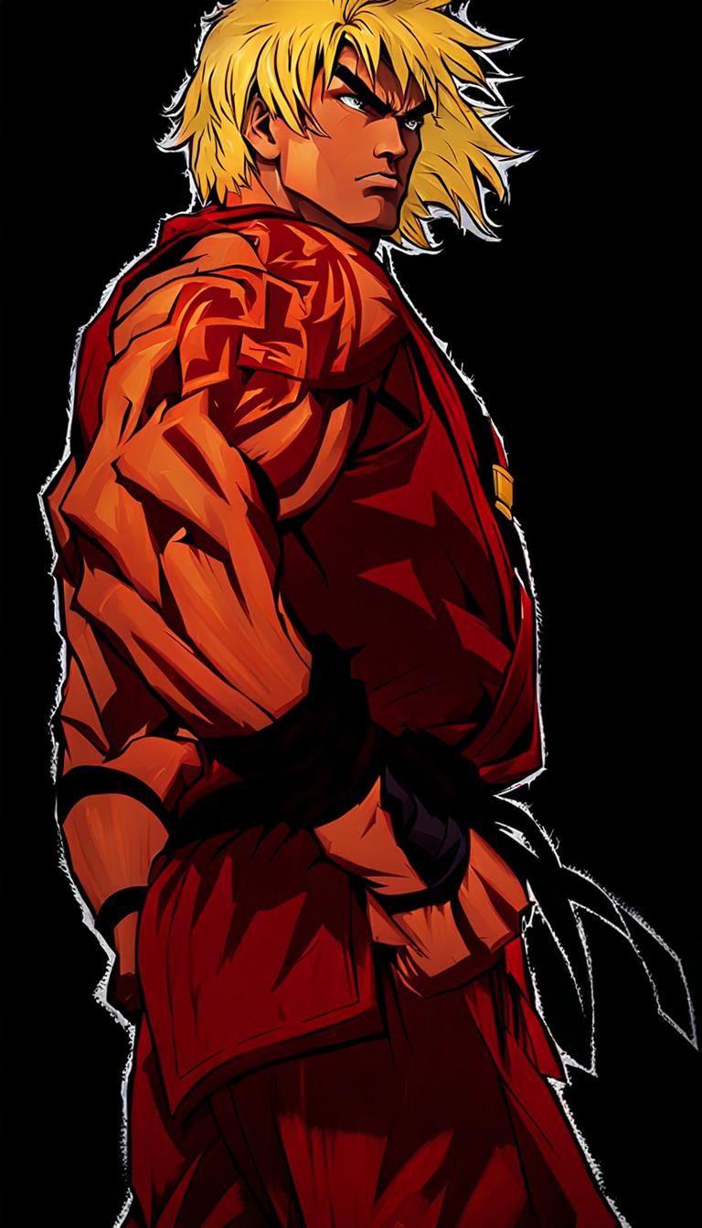 Martial Artist as Evil Ken Masters, Detailed Concept Art