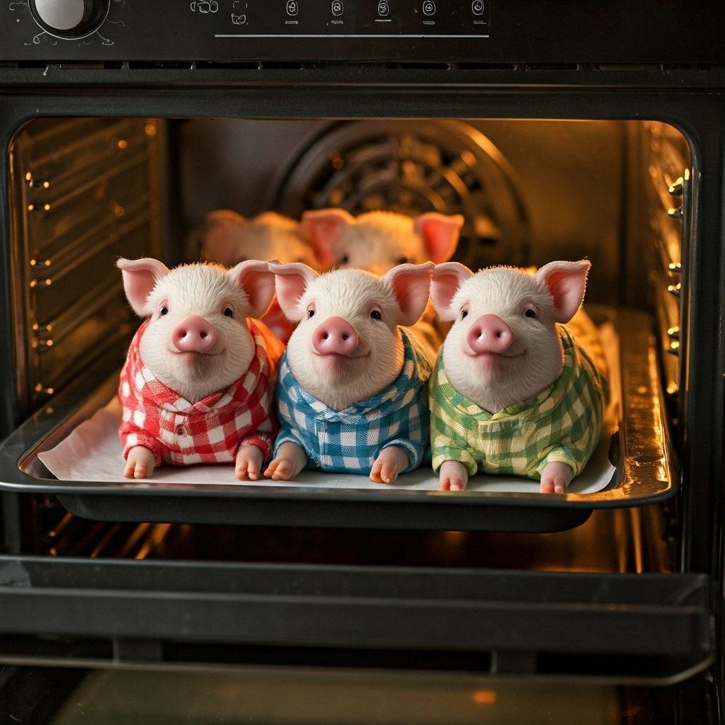 Pigs in Blankets: Cozy Kitchen Scene