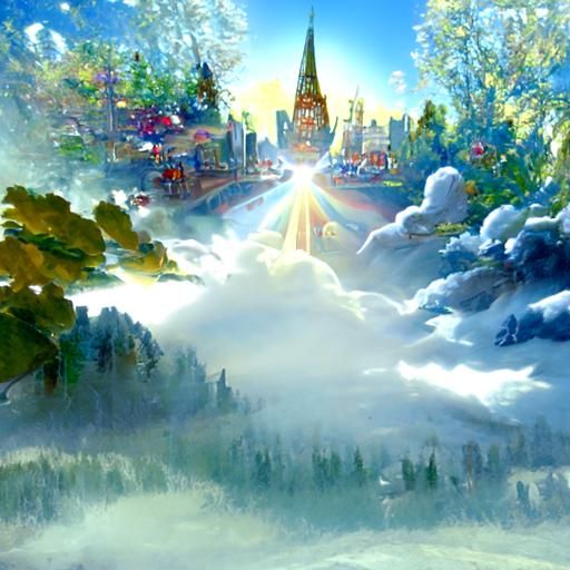 Heavenly City Bathed in Divine Light