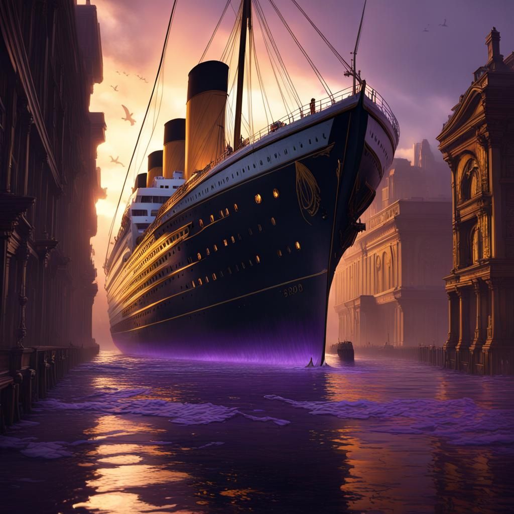 Titanic: Dark Fantasy Concept Art in 8k