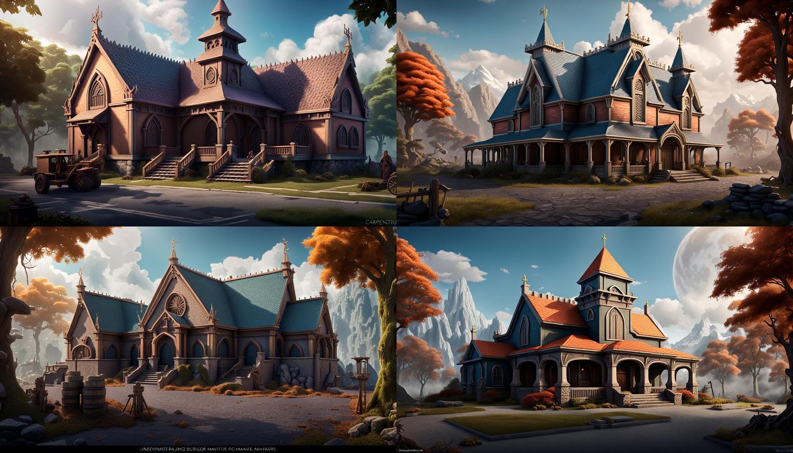 Carpenters Build Kingdom Hall: Fantasy Concept Art
