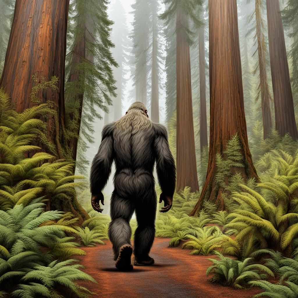 Bigfoot Sighting in Redwood Forest