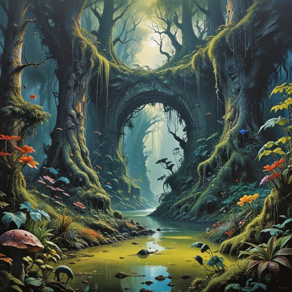 Otto Rapp-Inspired Cyberpunk Art