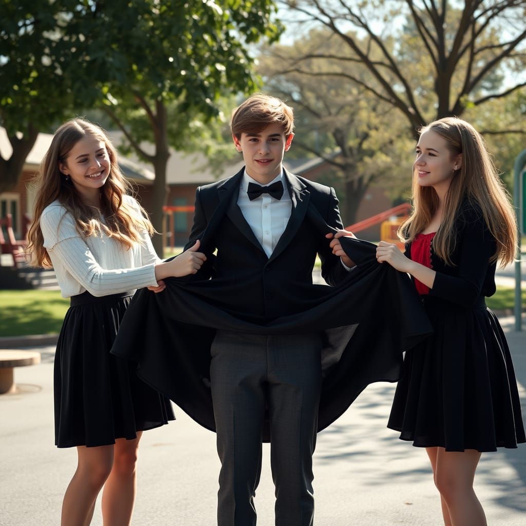 Teasing in the School Yard: A Cinematic Still