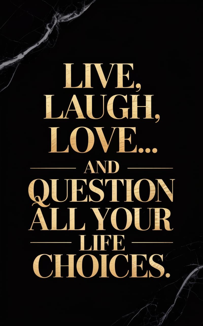 Luxury Poster: Gold Serif Text on Marble Background