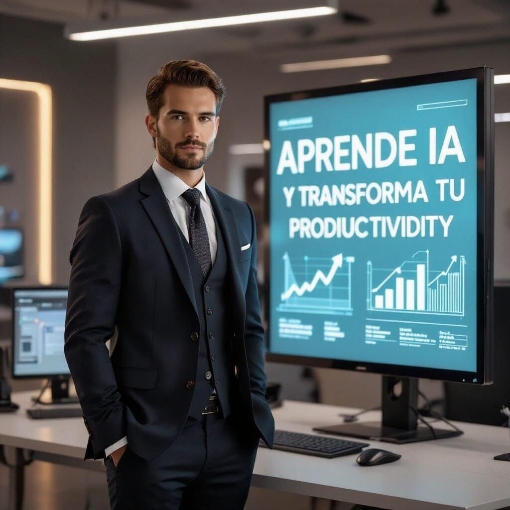 AI-Driven Sales Success: Hyperrealistic Digital Portrait