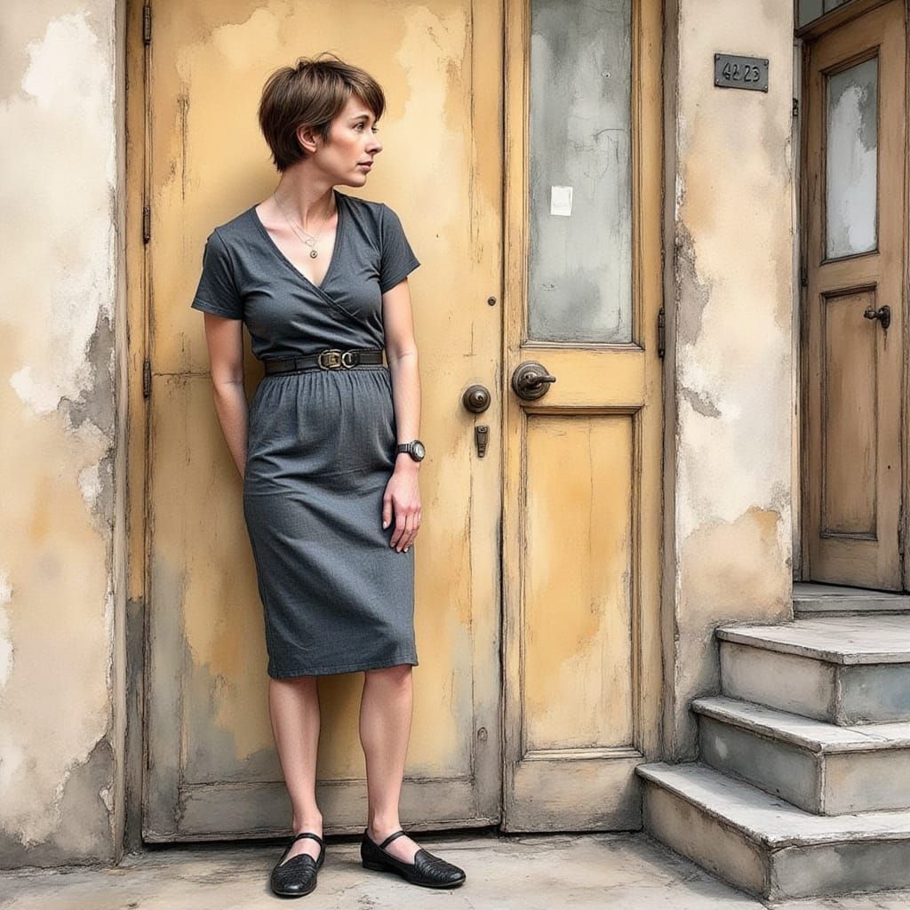 Empowered Woman in a State of Reflection