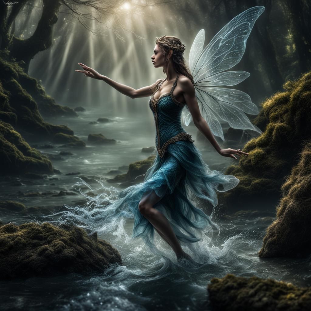 Water Fairy Magic Unleashed in Hyperrealistic Detail