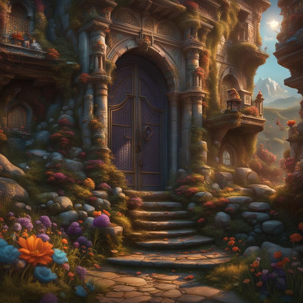 Fantasy Concept Art in Detailed Matte Painting Style