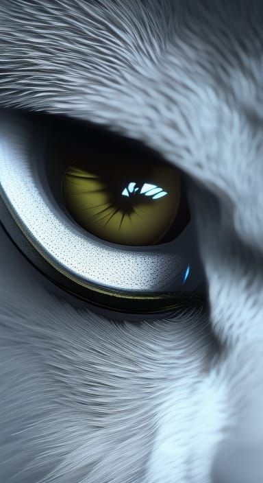 Intricate Cat Eyes in Dark Fantasy Style