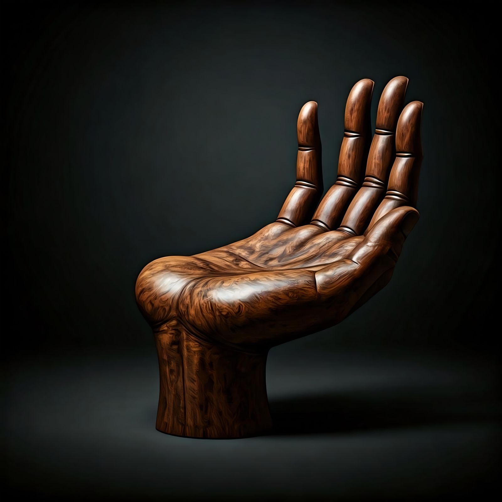 Intricate Hand-Carved Chair with a Beautiful Finish