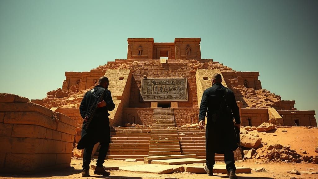 Men in Black at the Ziggurat of Ur