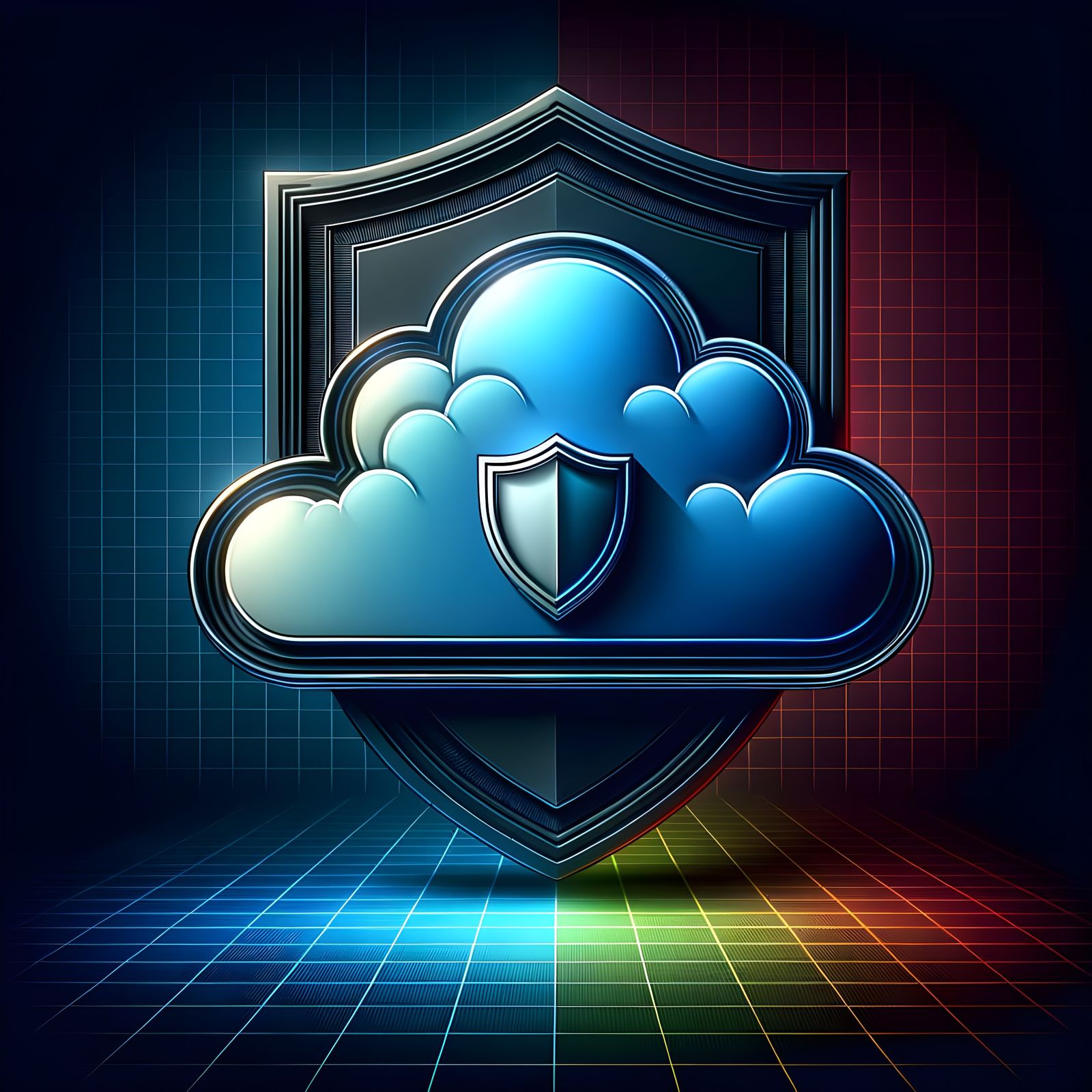 Dramatic Cloud Icon in Professional Tech Style